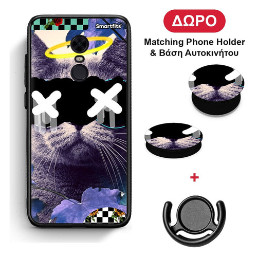 Cat Collage - Xiaomi Redmi 5 Plus θήκη + Δώρο Phone Holder & Βάση Αυτοκινήτου