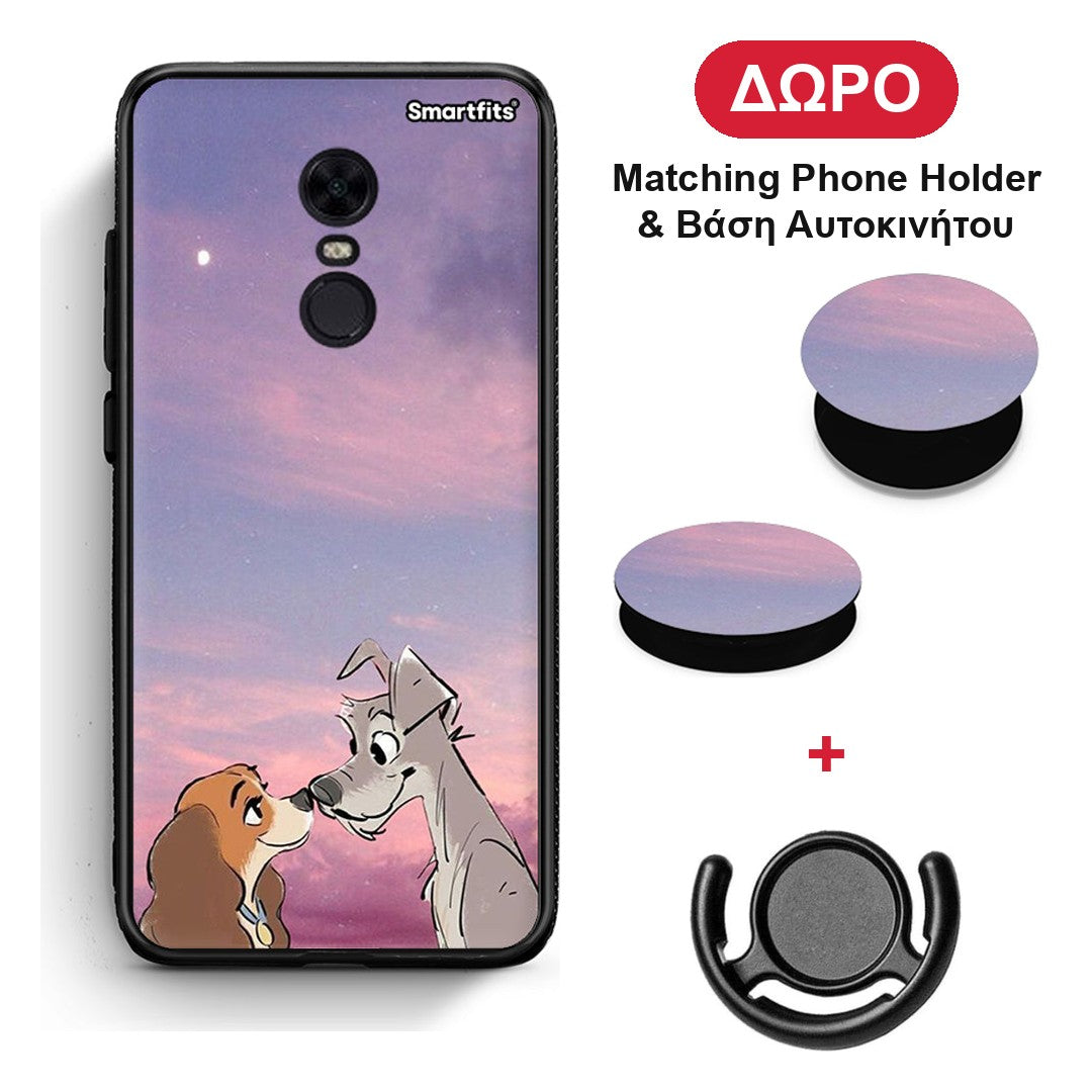 Lady And Tramp - Xiaomi Redmi 5 Plus θήκη + Δώρο Phone Holder & Βάση Αυτοκινήτου