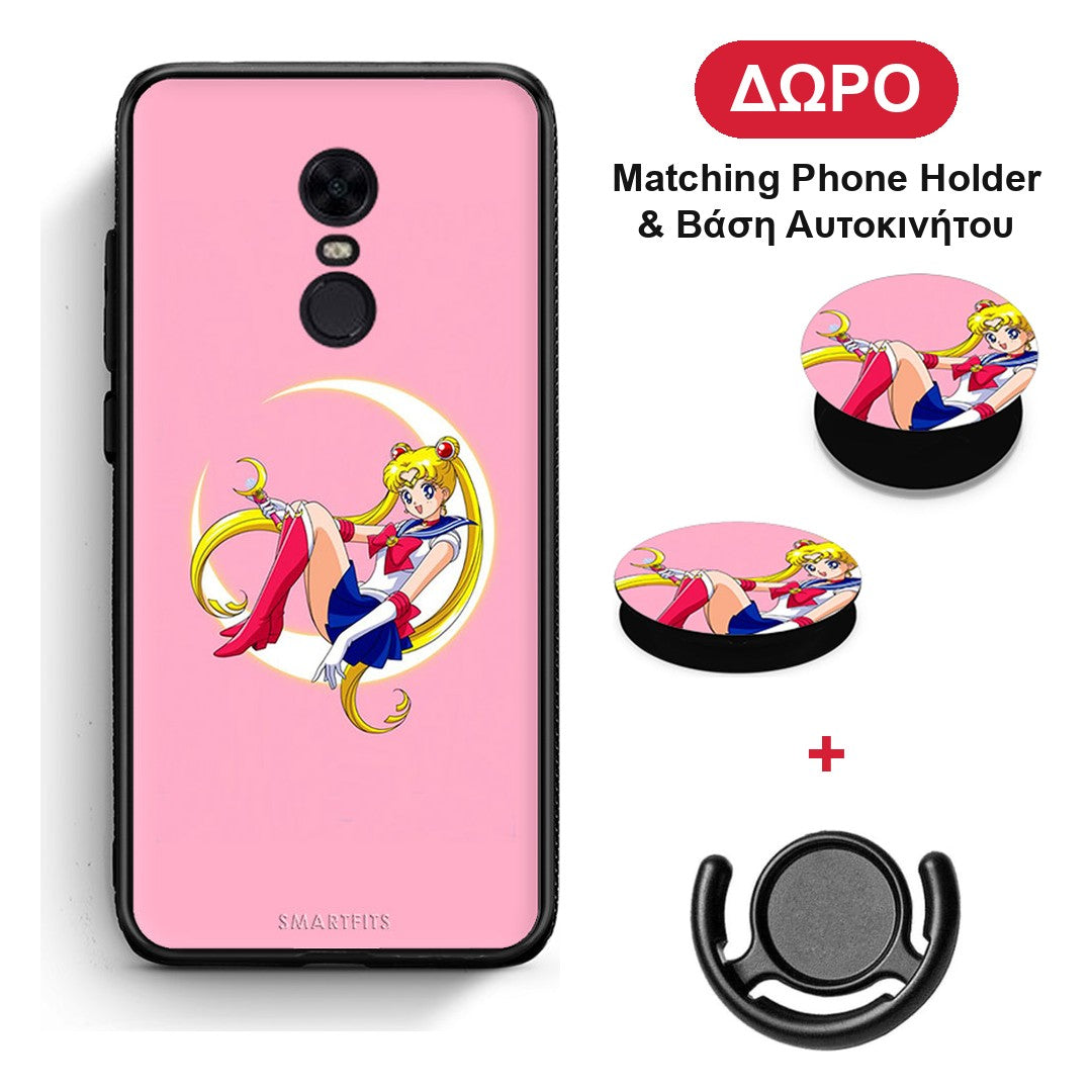 Moon Girl - Xiaomi Redmi 5 Plus θήκη + Δώρο Phone Holder & Βάση Αυτοκινήτου