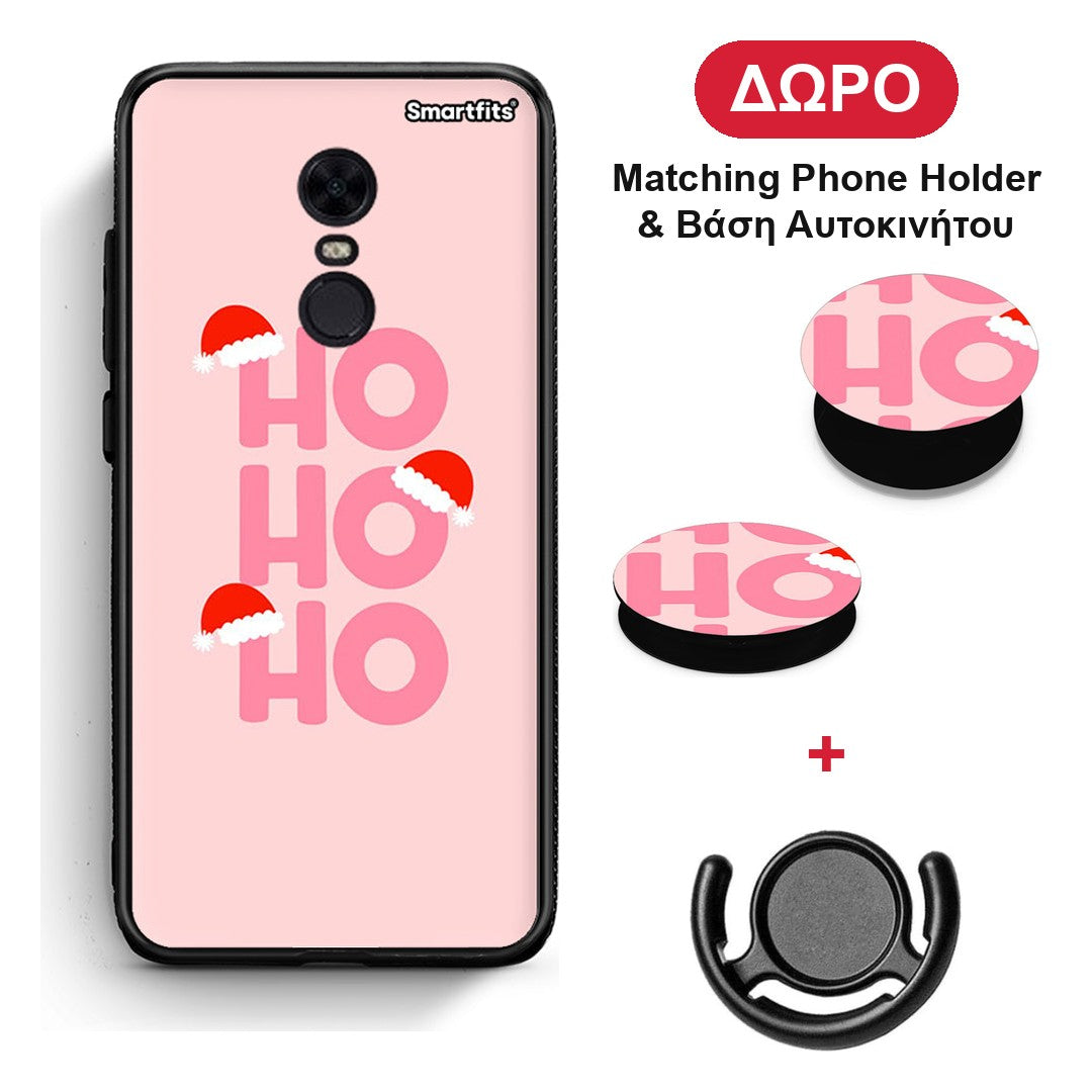 Xmas Ho Ho Ho - Xiaomi Redmi 5 Plus θήκη + Δώρο Phone Holder & Βάση Αυτοκινήτου