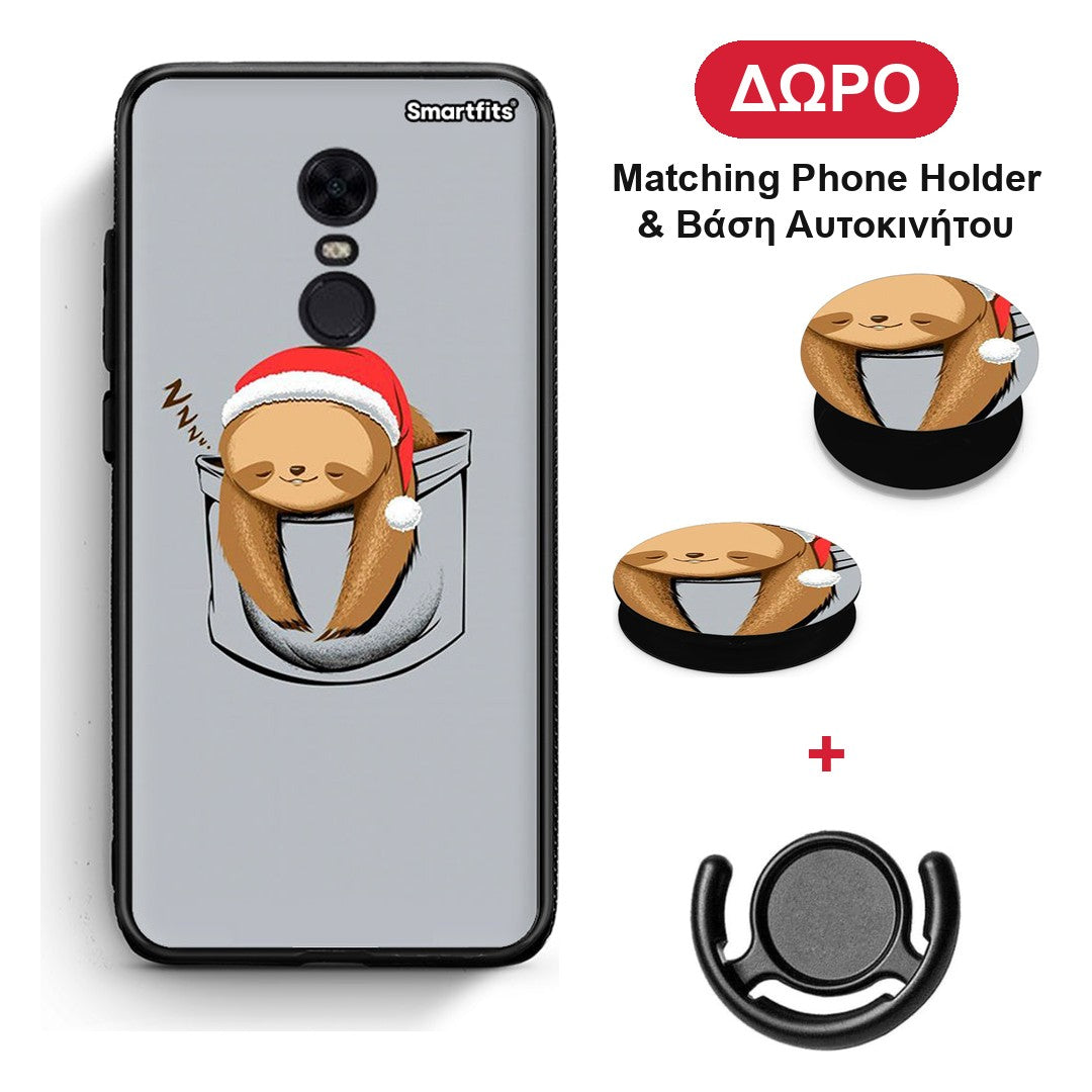 Xmas Zzzz - Xiaomi Redmi 5 Plus θήκη + Δώρο Phone Holder & Βάση Αυτοκινήτου