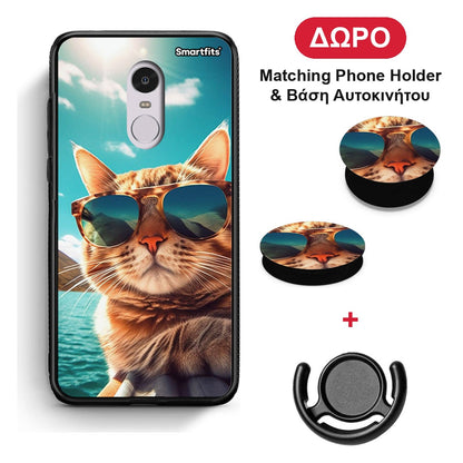Summer Cat - Xiaomi Redmi 5 θήκη + Δώρο Phone Holder & Βάση Αυτοκινήτου
