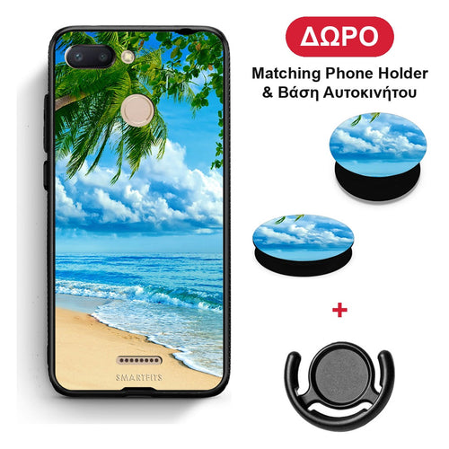 Beautiful Beach - Xiaomi Redmi 6 θήκη + Δώρο Phone Holder & Βάση Αυτοκινήτου