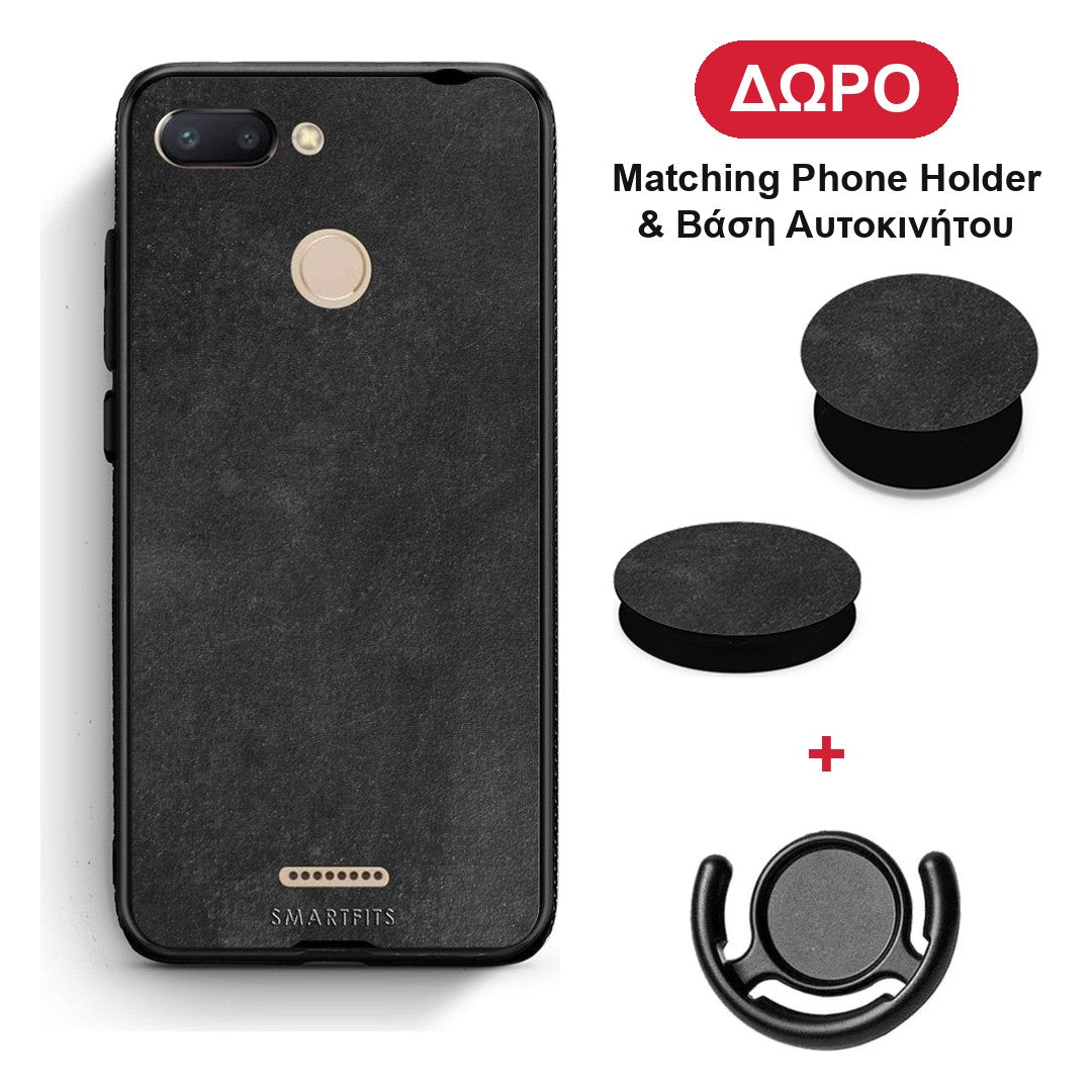 Color Black Slate - Xiaomi Redmi 6 θήκη + Δώρο Phone Holder & Βάση Αυτοκινήτου