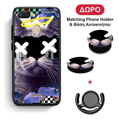Cat Collage - Xiaomi Redmi 6 θήκη + Δώρο Phone Holder & Βάση Αυτοκινήτου