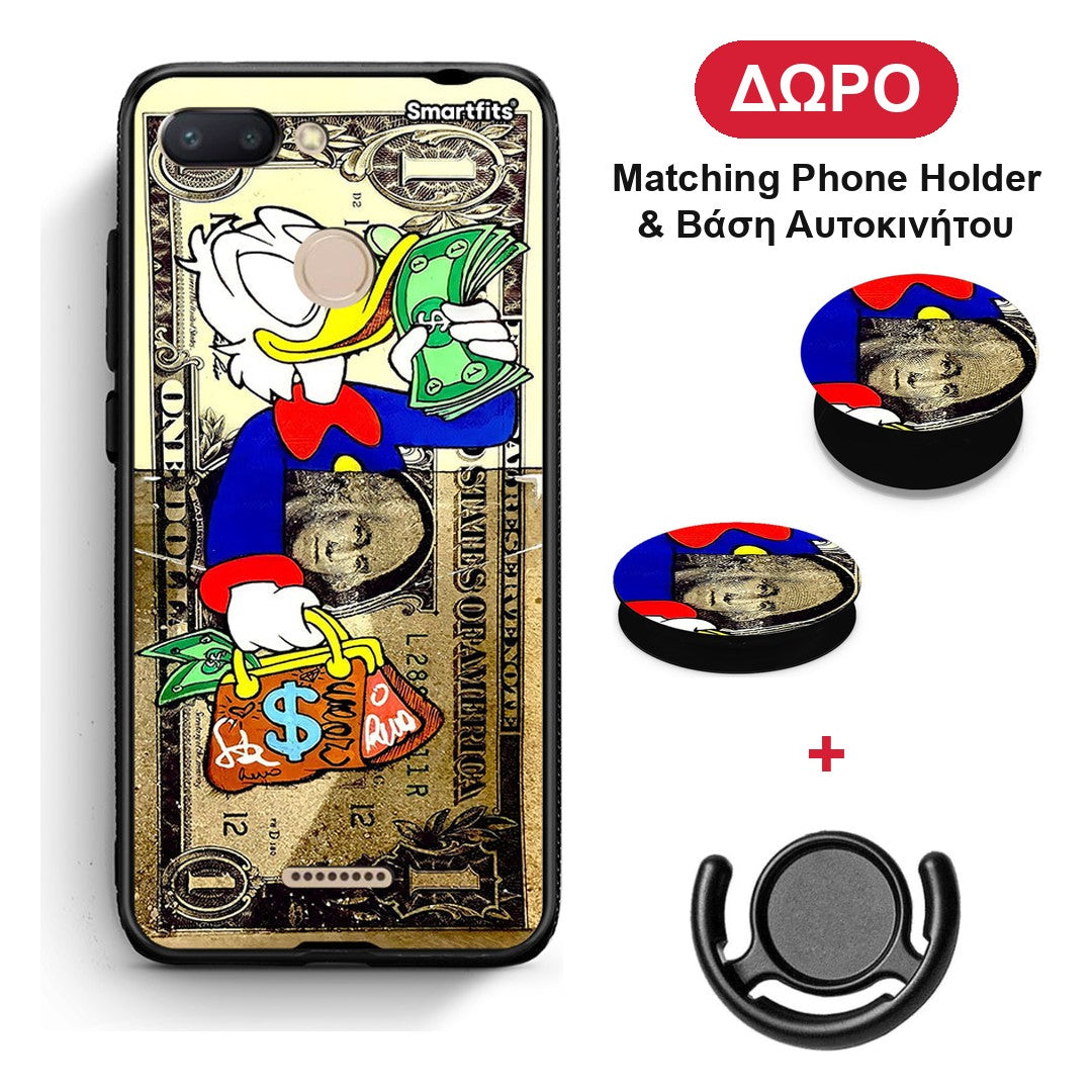 Duck Money - Xiaomi Redmi 6 θήκη + Δώρο Phone Holder & Βάση Αυτοκινήτου
