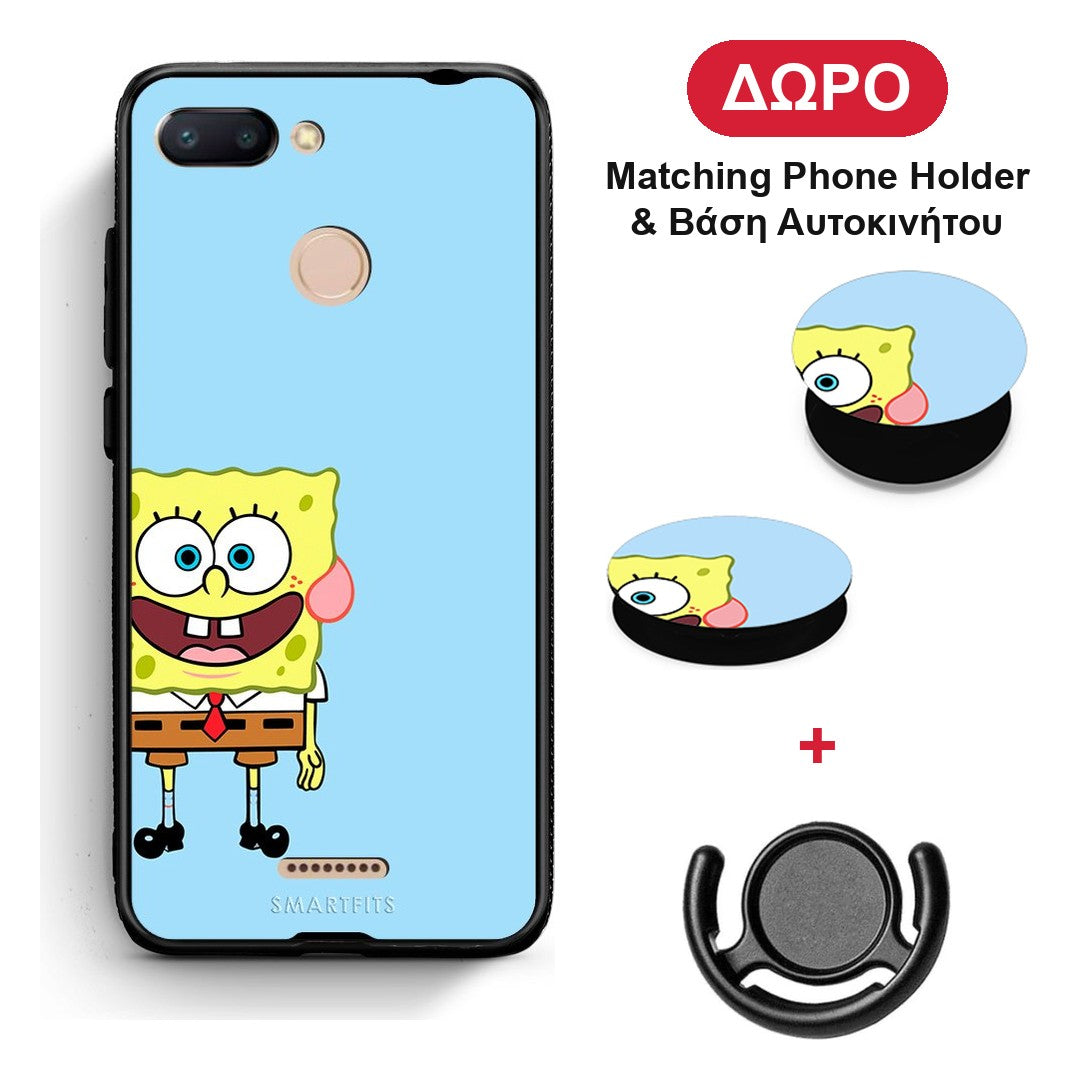 Friends Bob - Xiaomi Redmi 6 θήκη + Δώρο Phone Holder & Βάση Αυτοκινήτου