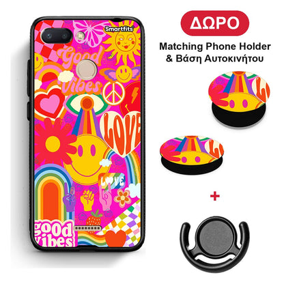 Hippie Love - Xiaomi Redmi 6 θήκη + Δώρο Phone Holder & Βάση Αυτοκινήτου