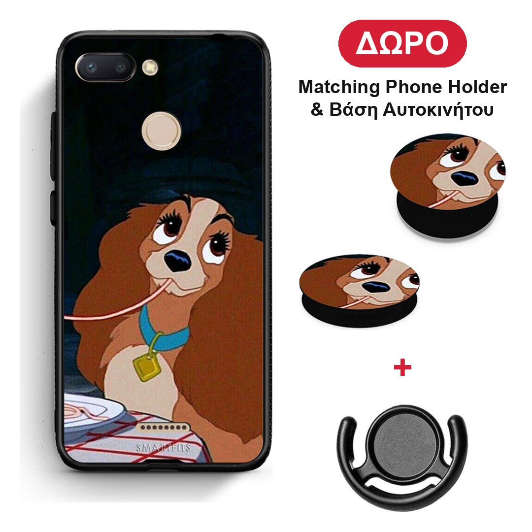 Lady And Tramp 2 - Xiaomi Redmi 6 θήκη + Δώρο Phone Holder & Βάση Αυτοκινήτου