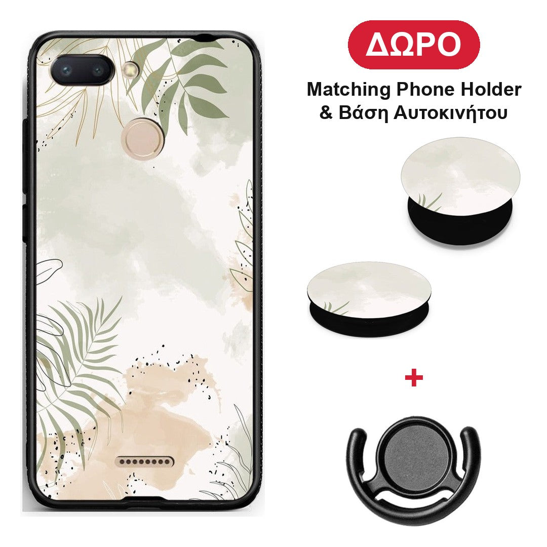 Nude Plants - Xiaomi Redmi 6 θήκη + Δώρο Phone Holder & Βάση Αυτοκινήτου