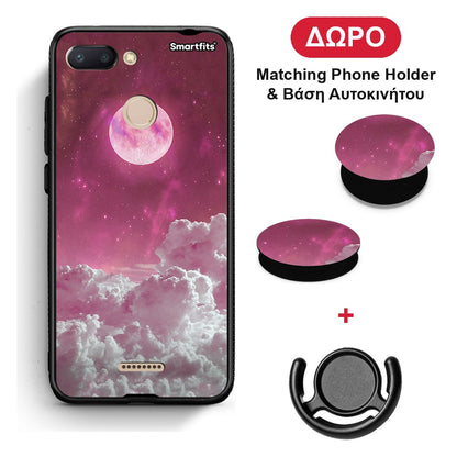 Pink Moon - Xiaomi Redmi 6 θήκη + Δώρο Phone Holder & Βάση Αυτοκινήτου