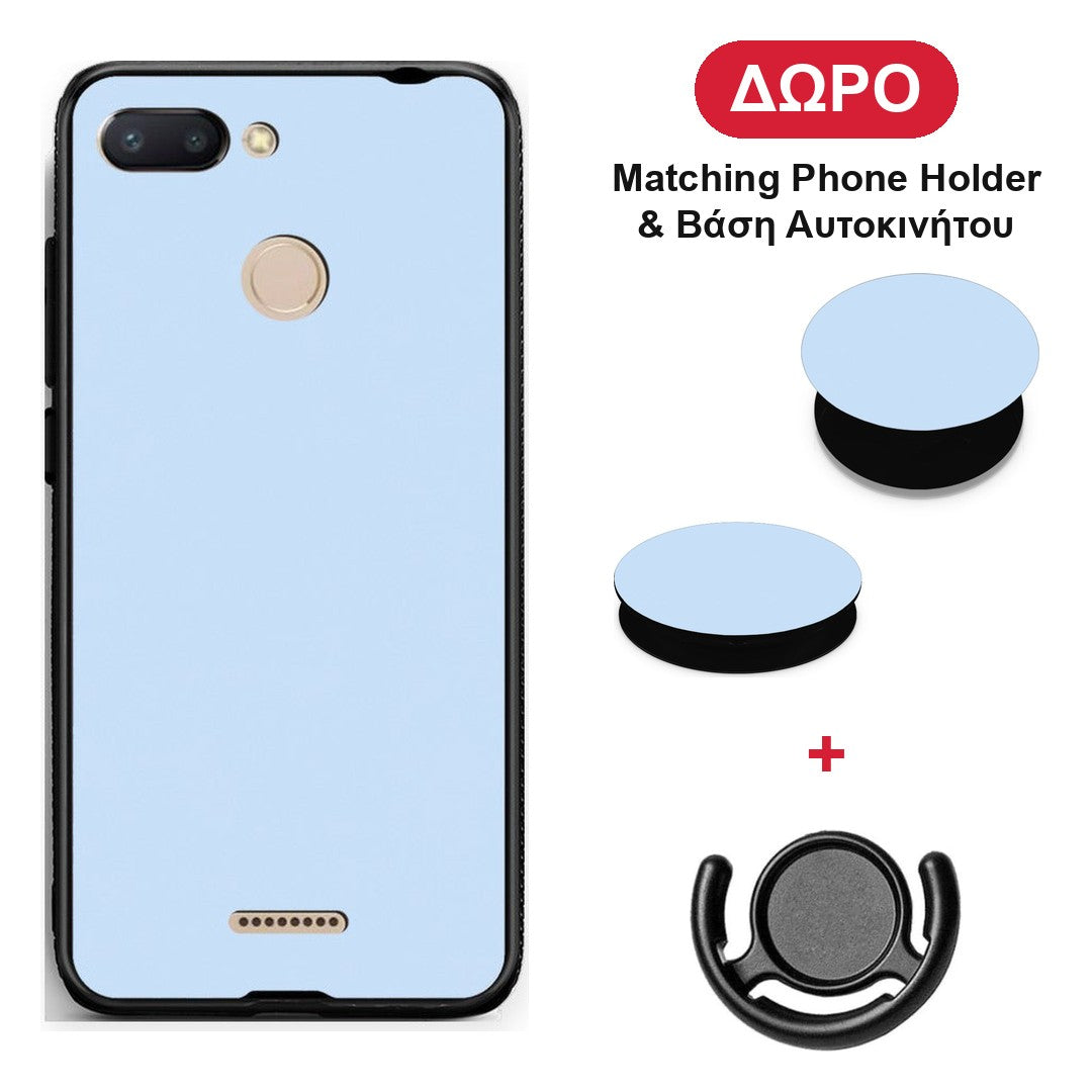 Powder Blue - Xiaomi Redmi 6 θήκη + Δώρο Phone Holder & Βάση Αυτοκινήτου