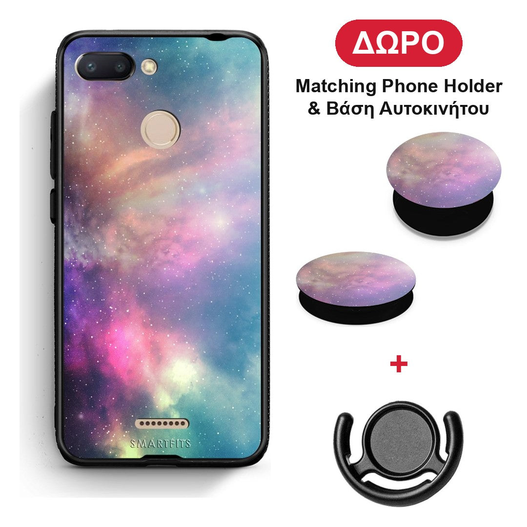 Galactic Rainbow - Xiaomi Redmi 6 θήκη + Δώρο Phone Holder & Βάση Αυτοκινήτου