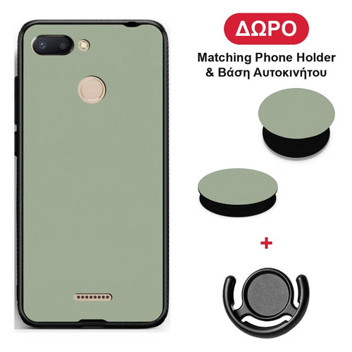 Sage Green - Xiaomi Redmi 6 θήκη + Δώρο Phone Holder & Βάση Αυτοκινήτου
