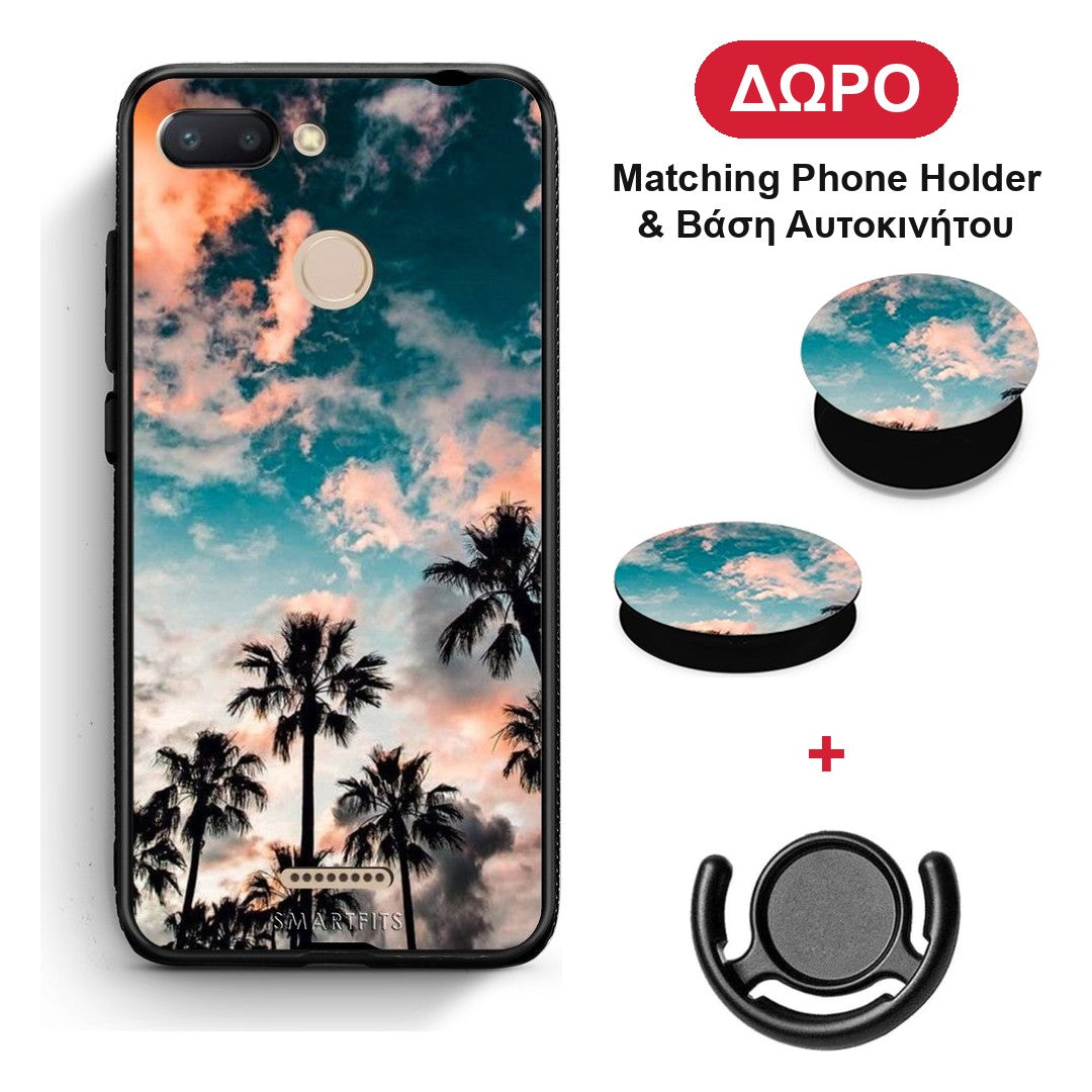 Summer Sky - Xiaomi Redmi 6 θήκη + Δώρο Phone Holder & Βάση Αυτοκινήτου