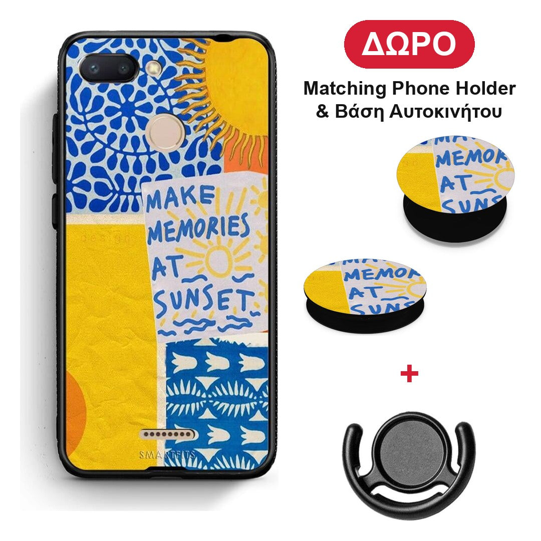 Sunset Memories - Xiaomi Redmi 6 θήκη + Δώρο Phone Holder & Βάση Αυτοκινήτου