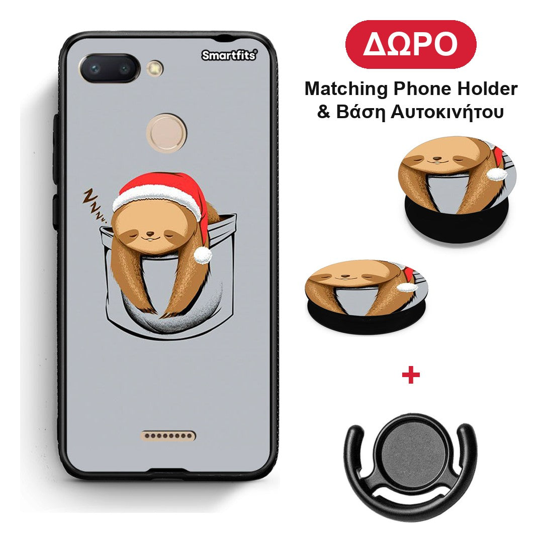 Xmas Zzzz - Xiaomi Redmi 6 θήκη + Δώρο Phone Holder & Βάση Αυτοκινήτου
