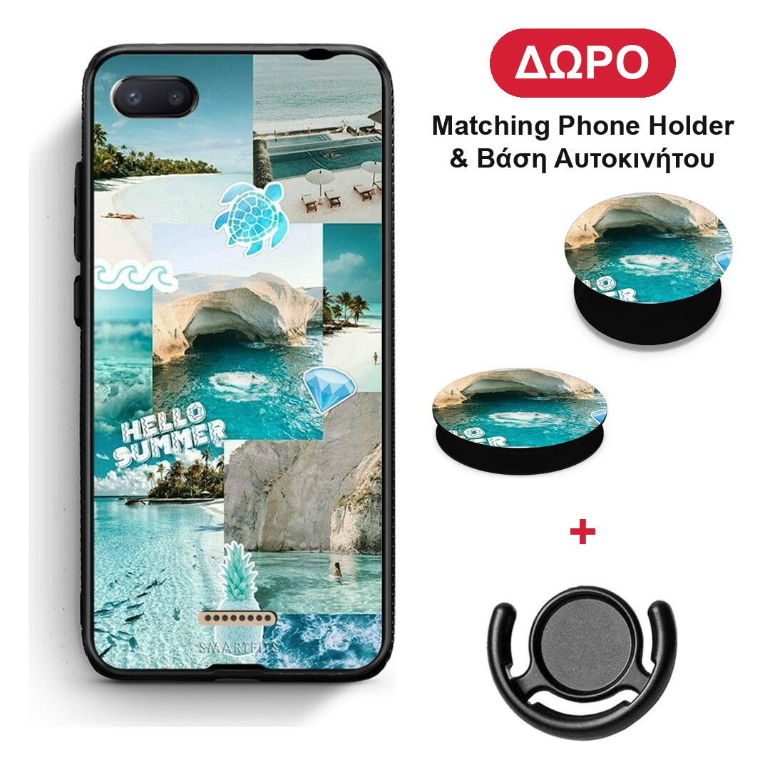 Aesthetic Summer - Xiaomi Redmi 6A θήκη + Δώρο Phone Holder & Βάση Αυτοκινήτου