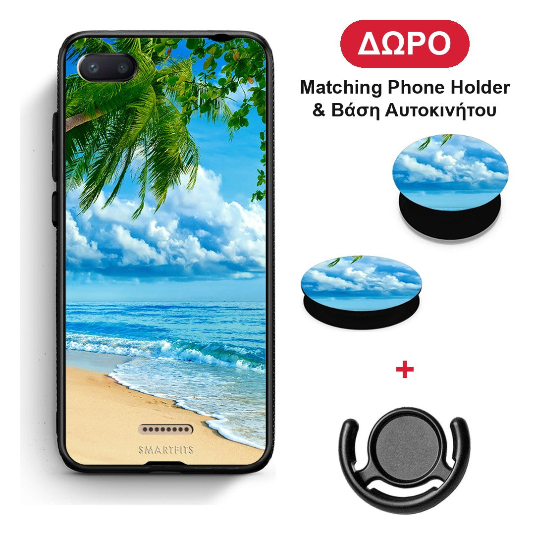 Beautiful Beach - Xiaomi Redmi 6A θήκη + Δώρο Phone Holder & Βάση Αυτοκινήτου