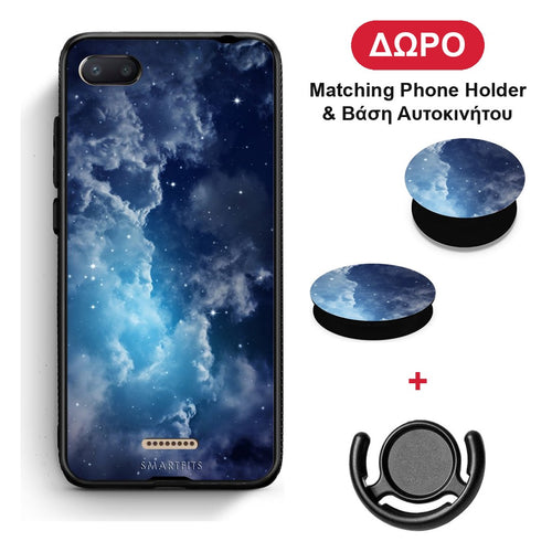 Galactic Blue Sky - Xiaomi Redmi 6A θήκη + Δώρο Phone Holder & Βάση Αυτοκινήτου
