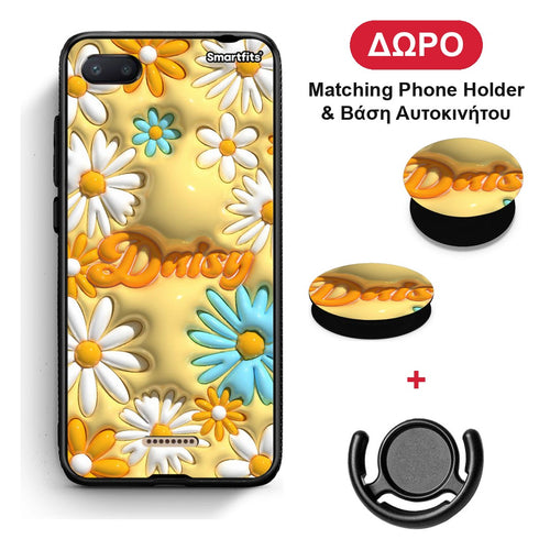 Bubble Daisies - Xiaomi Redmi 6A θήκη + Δώρο Phone Holder & Βάση Αυτοκινήτου