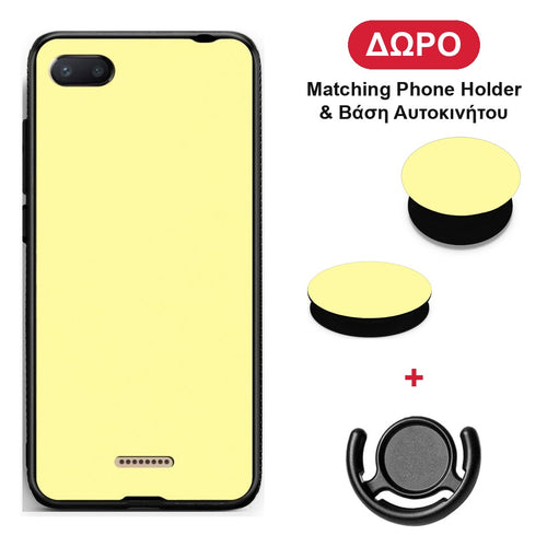 Butter Yellow - Xiaomi Redmi 6A θήκη + Δώρο Phone Holder & Βάση Αυτοκινήτου
