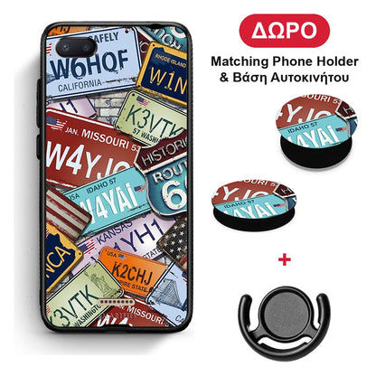 Car Plates - Xiaomi Redmi 6A θήκη + Δώρο Phone Holder & Βάση Αυτοκινήτου