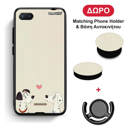 Dalmatians Love - Xiaomi Redmi 6A θήκη + Δώρο Phone Holder & Βάση Αυτοκινήτου