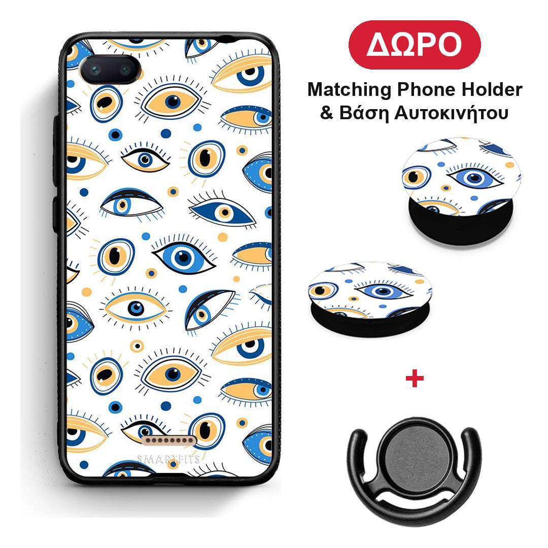 Ftou Ftou - Xiaomi Redmi 6A θήκη + Δώρο Phone Holder & Βάση Αυτοκινήτου