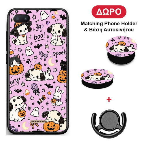 Halloween Puppies and Friends on Lilac - Xiaomi Redmi 6A θήκη + Δώρο Phone Holder & Βάση Αυτοκινήτου