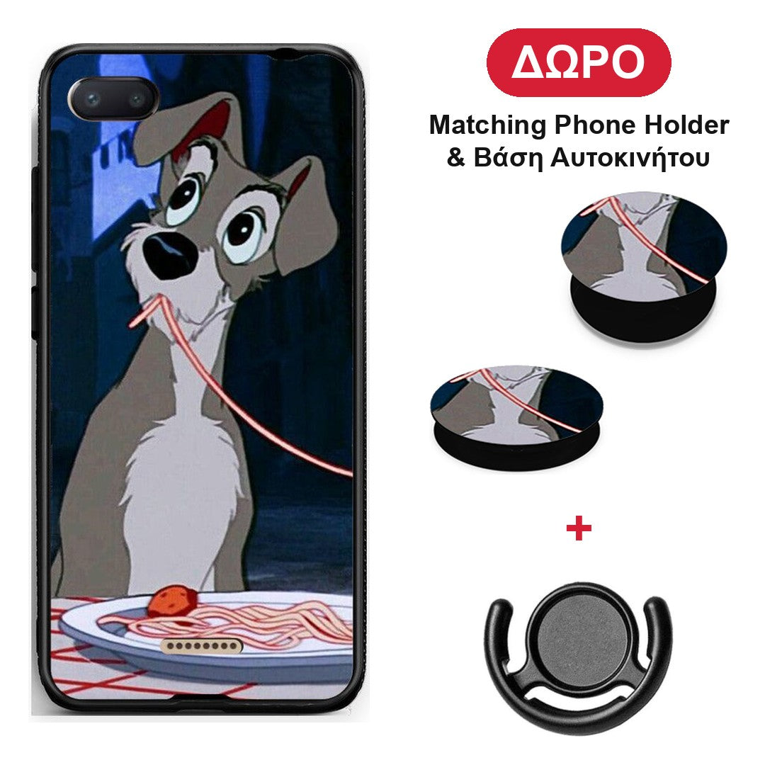 Lady And Tramp 1 - Xiaomi Redmi 6A θήκη + Δώρο Phone Holder & Βάση Αυτοκινήτου