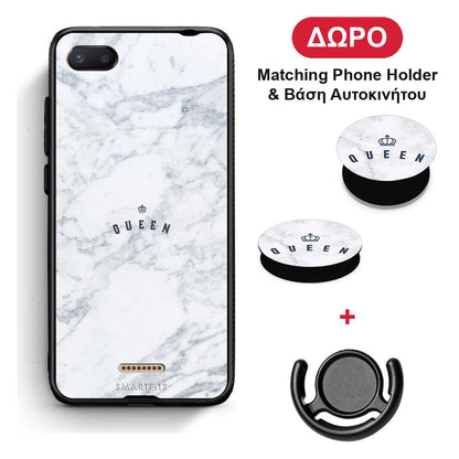 Marble Queen - Xiaomi Redmi 6A θήκη + Δώρο Phone Holder & Βάση Αυτοκινήτου