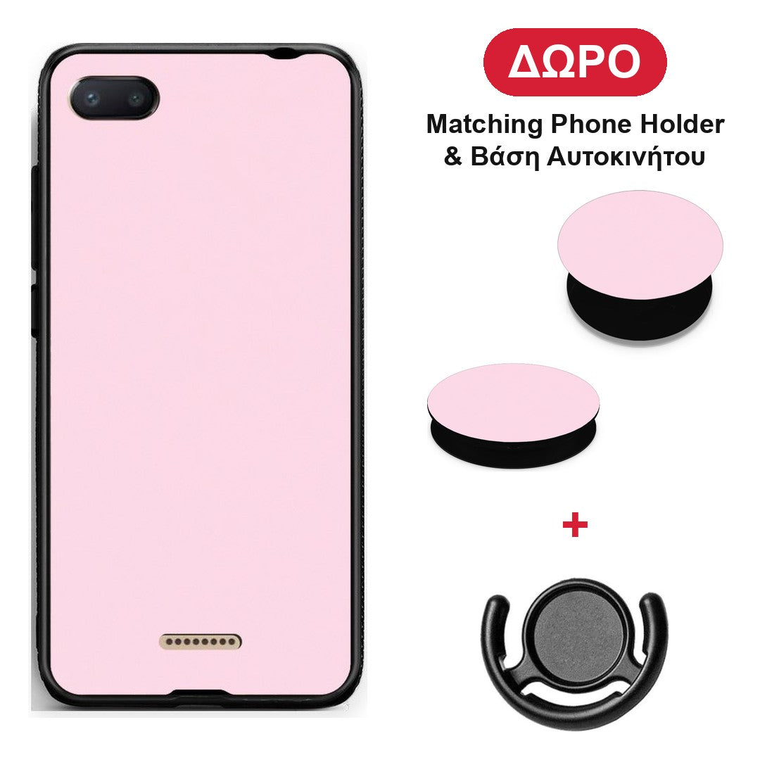 Pale Pink - Xiaomi Redmi 6A θήκη + Δώρο Phone Holder & Βάση Αυτοκινήτου