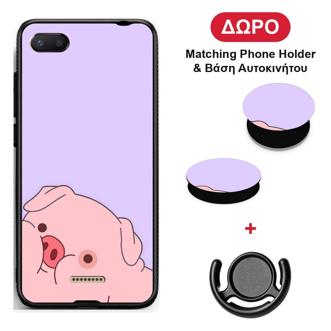 Pig Love 2 - Xiaomi Redmi 6A θήκη + Δώρο Phone Holder & Βάση Αυτοκινήτου