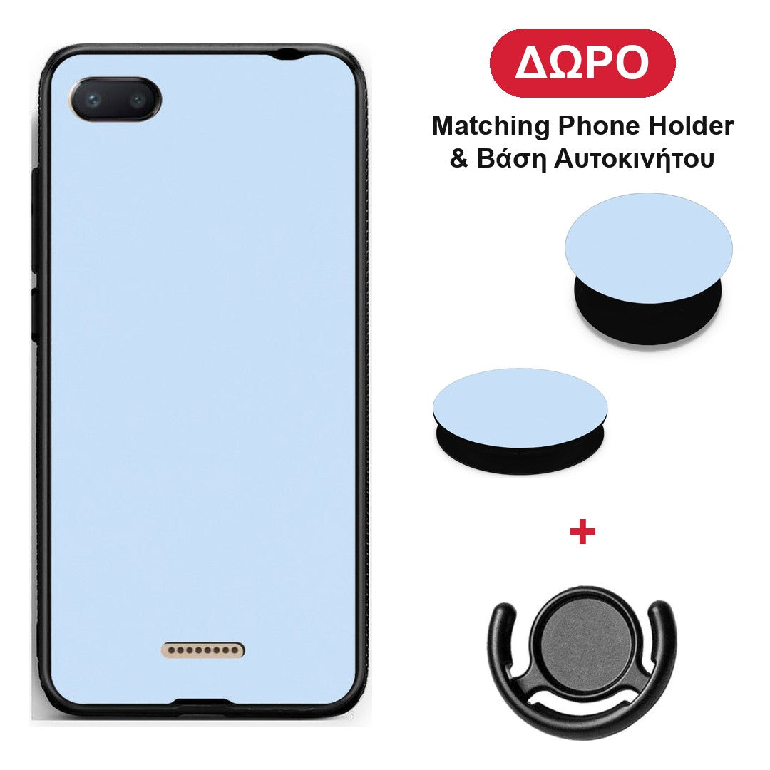 Powder Blue - Xiaomi Redmi 6A θήκη + Δώρο Phone Holder & Βάση Αυτοκινήτου