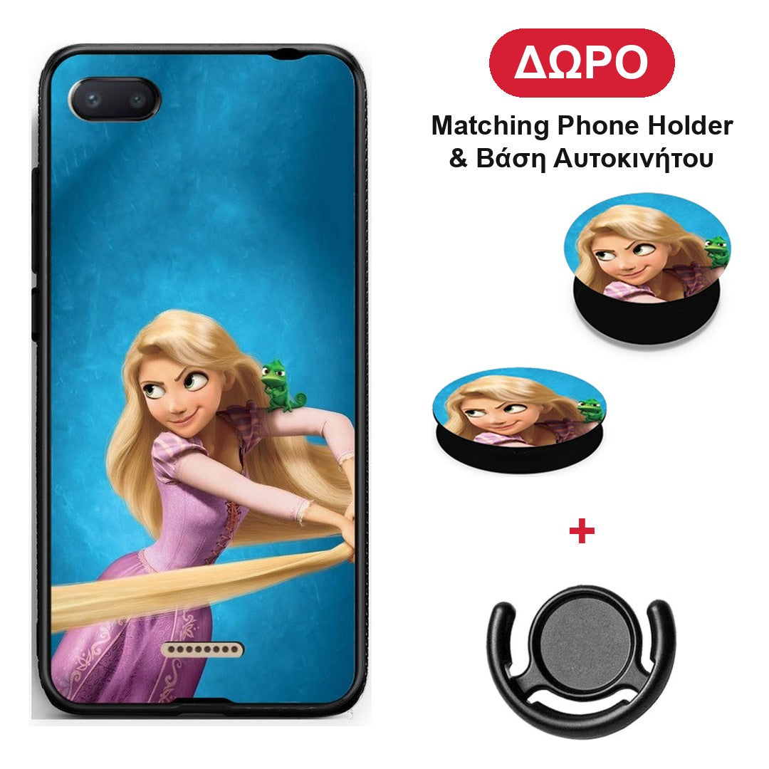 Tangled 2 - Xiaomi Redmi 6A θήκη + Δώρο Phone Holder & Βάση Αυτοκινήτου