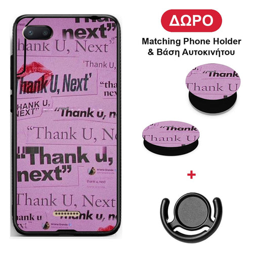 Thank You Next - Xiaomi Redmi 6A θήκη + Δώρο Phone Holder & Βάση Αυτοκινήτου