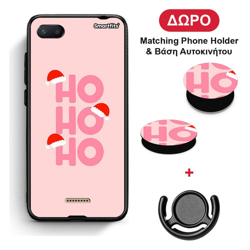 Xmas Ho Ho Ho - Xiaomi Redmi 6A θήκη + Δώρο Phone Holder & Βάση Αυτοκινήτου