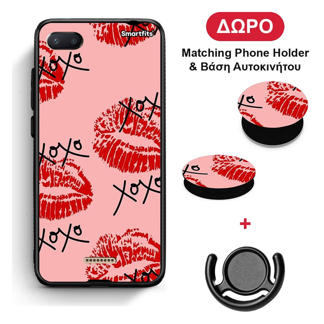 XOXO Lips - Xiaomi Redmi 6A θήκη + Δώρο Phone Holder & Βάση Αυτοκινήτου