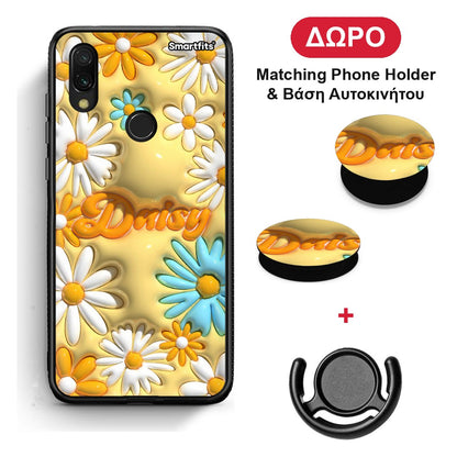 Bubble Daisies - Xiaomi Redmi 7 θήκη + Δώρο Phone Holder & Βάση Αυτοκινήτου