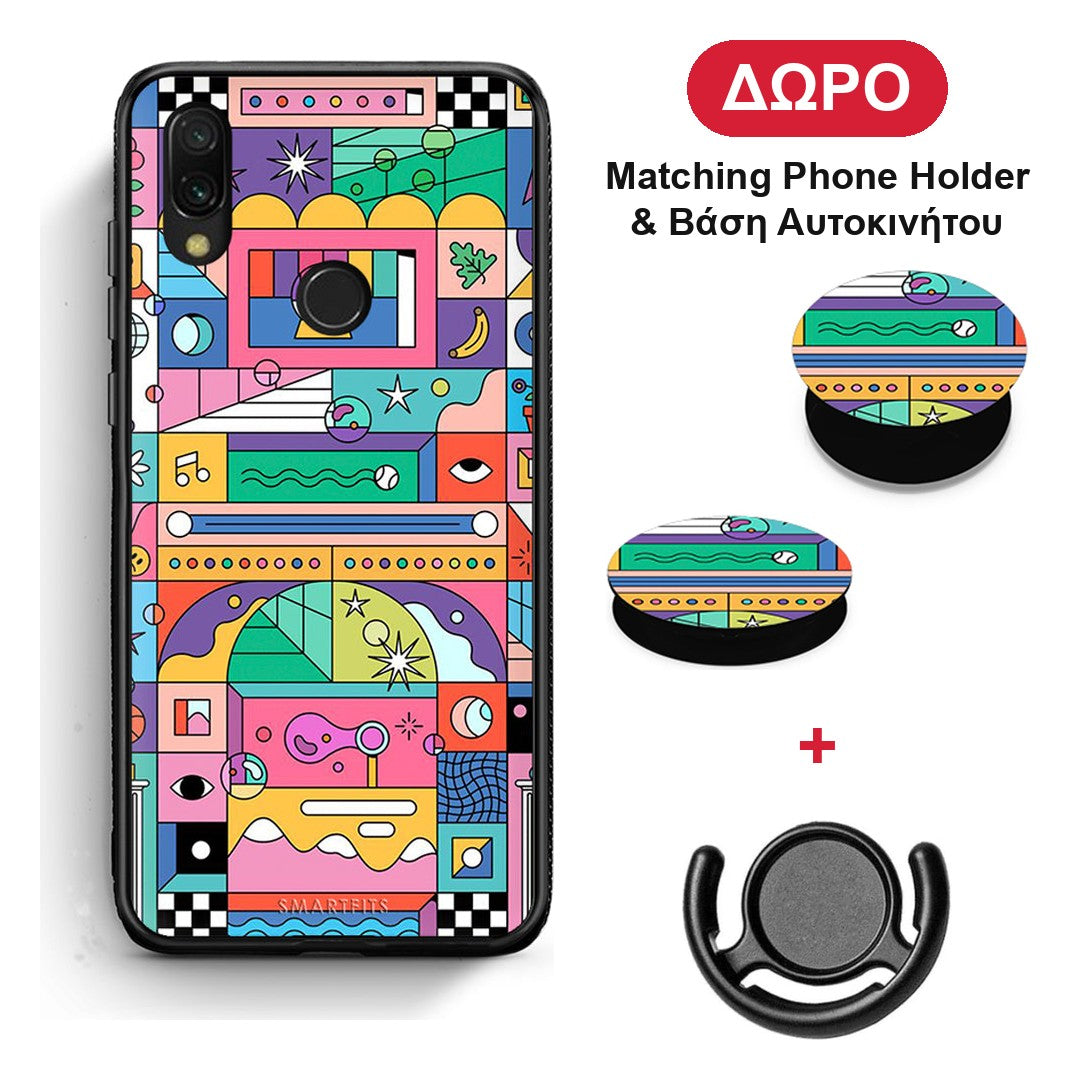 Bubbles Soap - Xiaomi Redmi 7 θήκη + Δώρο Phone Holder & Βάση Αυτοκινήτου