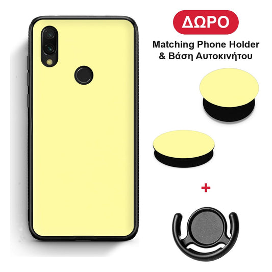 Butter Yellow - Xiaomi Redmi 7 θήκη + Δώρο Phone Holder & Βάση Αυτοκινήτου