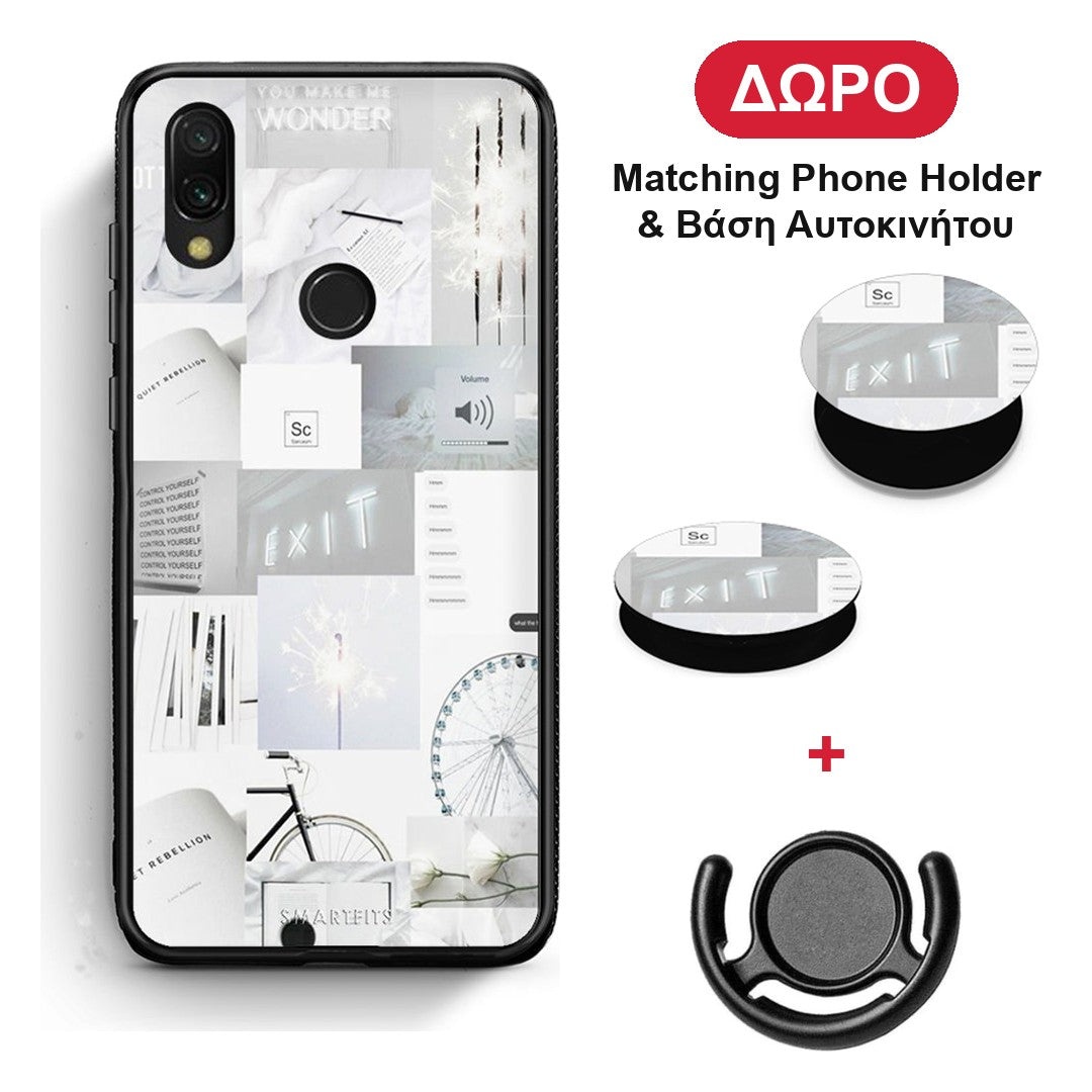 Collage Make Me Wonder - Xiaomi Redmi 7 θήκη + Δώρο Phone Holder & Βάση Αυτοκινήτου