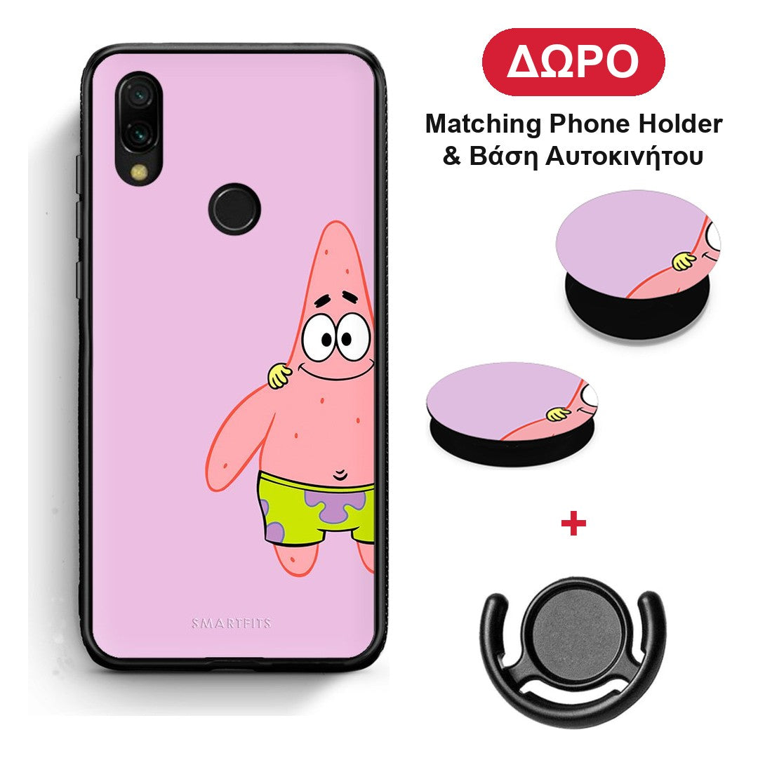 Friends Patrick - Xiaomi Redmi 7 θήκη + Δώρο Phone Holder & Βάση Αυτοκινήτου