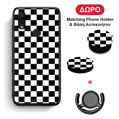 Geometric Squares - Xiaomi Redmi 7 θήκη + Δώρο Phone Holder & Βάση Αυτοκινήτου