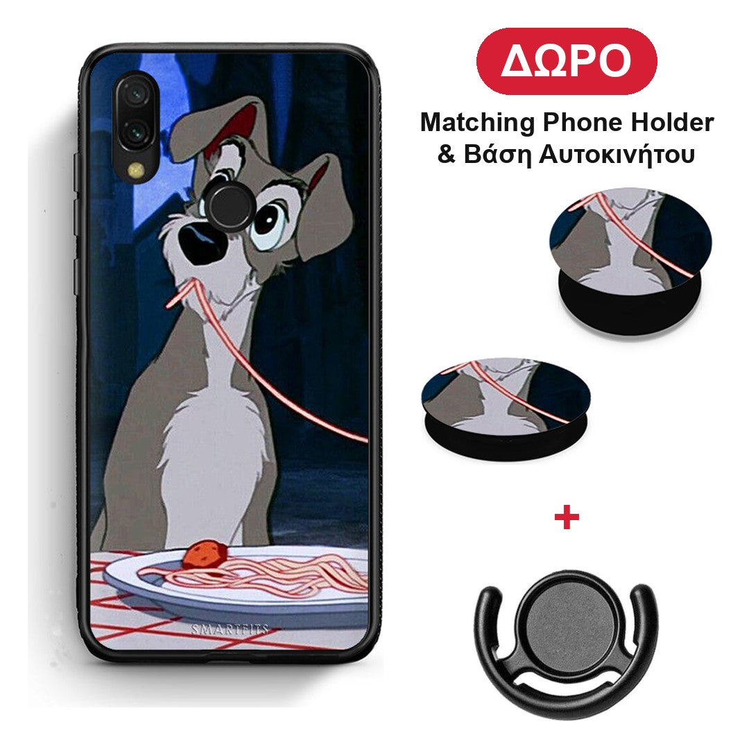 Lady And Tramp 1 - Xiaomi Redmi 7 θήκη + Δώρο Phone Holder & Βάση Αυτοκινήτου