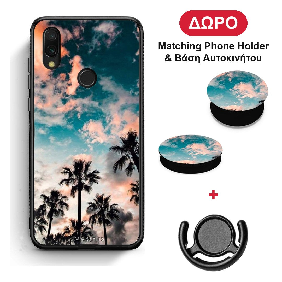 Summer Sky - Xiaomi Redmi 7 θήκη + Δώρο Phone Holder & Βάση Αυτοκινήτου