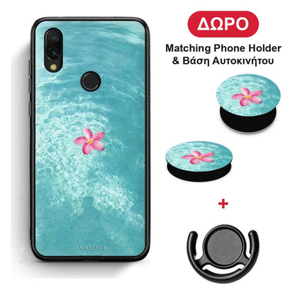 Water Flower - Xiaomi Redmi 7 θήκη + Δώρο Phone Holder & Βάση Αυτοκινήτου
