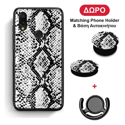 Animal White Snake - Xiaomi Redmi 7 θήκη + Δώρο Phone Holder & Βάση Αυτοκινήτου