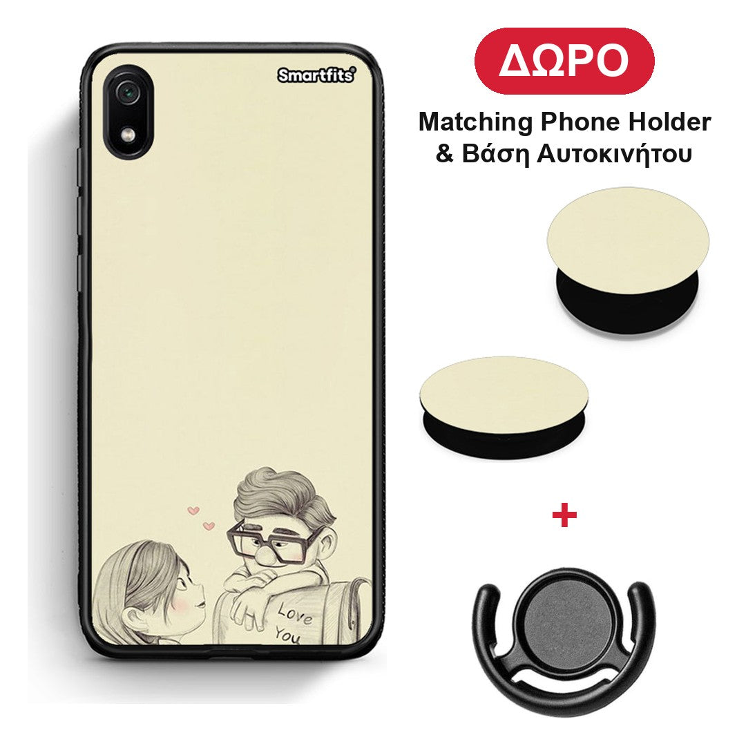 Carl And Ellie - Xiaomi Redmi 7A θήκη + Δώρο Phone Holder & Βάση Αυτοκινήτου